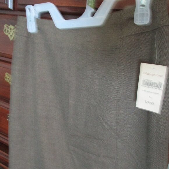 Size 6 ColdwaterCreek metro pencil skirt - new with tags - brown - Picture 2 of 6
